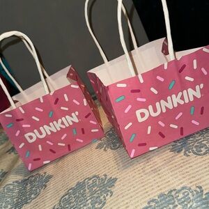 Dunkin mini paper shopping bag (pair of 2)